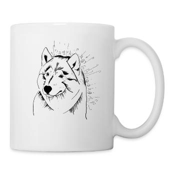 Vierbeiner Wauwau Rüde Hundebesitzer Wolfshund - Tasse - Weiß - Rechts