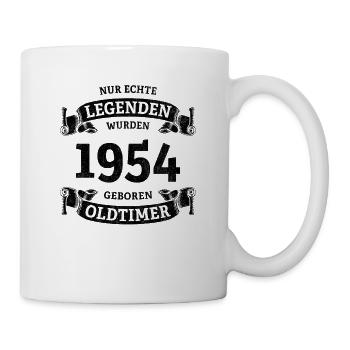 Echte Legenden wurden 1954 geboren 70. Geburtstag - Tasse - Weiß - Rechts