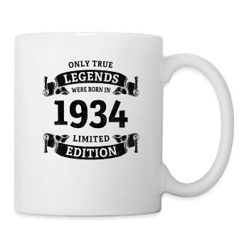 Echte Legenden wurden 1934 geboren 90. Geburtstag - Tasse - Weiß - Rechts