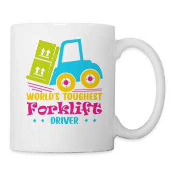 World's Toughest Forklift Driver Forklift Operator - Tasse - Weiß - Rechts