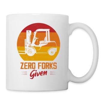 Zero Forks Given Forklift Forklifter Driver - Tasse - Weiß - Rechts