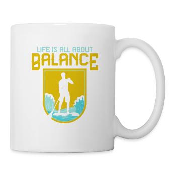 Life Is All About Balance Stand Up Paddle Board - Mug - white - Right