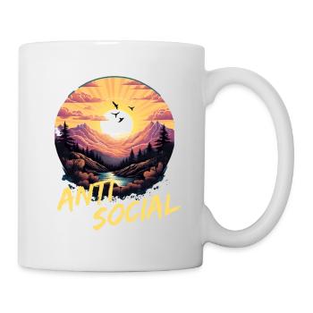 Antisozial Wandern Wanderung für eine Wanderer - Tasse - Weiß - Rechts