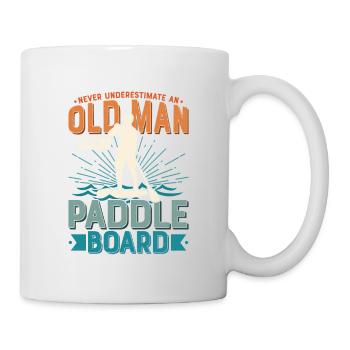 Never Underestimate An Old Man With A Paddle Board - Mug - white - Right
