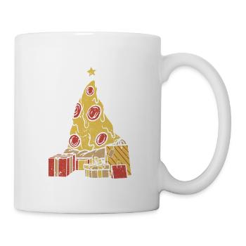 Amateurs de pizza de Noël en croûte joyeuse - Mug blanc - blanc - Droite