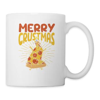 Fröhliche Kruste Weihnachten Pizza Liebhaber - Tasse - Weiß - Rechts