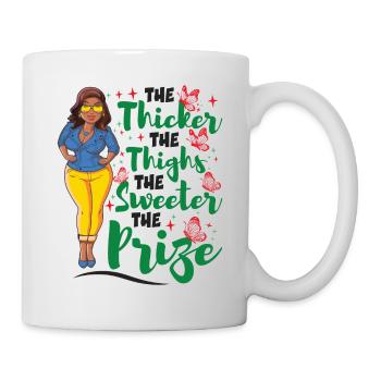 Fille africaine Juneteenth - Mug blanc - blanc - Droite