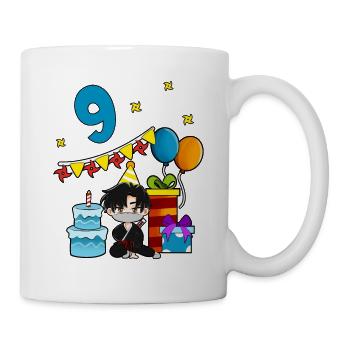 Mit Ninja - Jungs Geburtstag 9 Jahre - Tasse - Weiß - Rechts