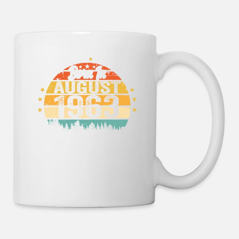 August 1963 Geburtstag Geschenkideen 1963 August - Tasse - Weiß