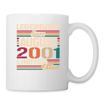 2001 August Geburtstag Legende August 2001 - Tasse - Weiß - Rechts