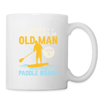 Never Underestimate An Old Man With A Paddle Board - Mug - white - Right