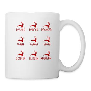 Lustige Weihnachten Hirsche Bogenjagd Weihnacht - Tasse - Weiß - Rechts
