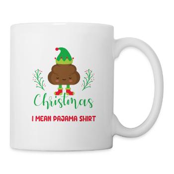 C’est ma chemise de Noël Poojama je veux dire - Mug blanc - blanc - Droite