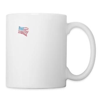 WTF Is A Kilometer Meme Skeleton USA Flag - Mug - white - Right