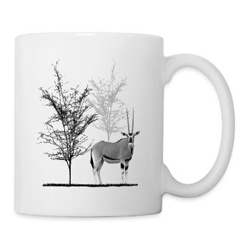 Oryx with trees - antelope in Africa - Mug - white - Right