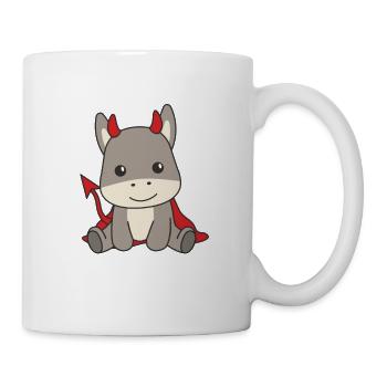 Donkey Happy Halloween Devil Costume - Mug - white - Right