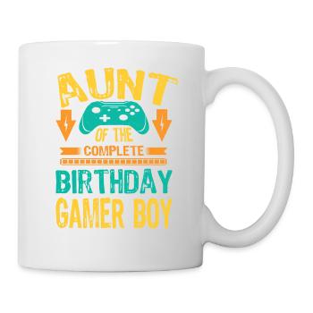 Aunt Of the Birthday Boy Gaming Family Party Gift - Tasse - Weiß - Rechts