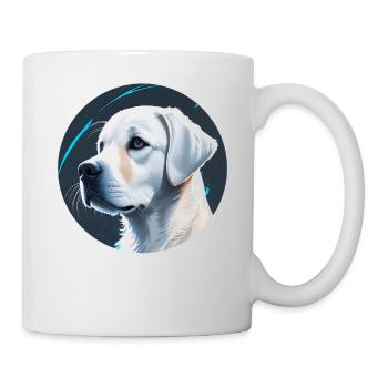 Tête de chien Labrador Retriever blanc - Mug blanc - blanc - Droite