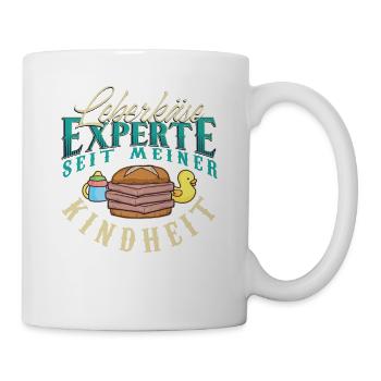 Leberkäse Experte Fleischkäse Brötchen - Tasse - Weiß - Rechts