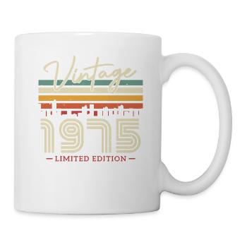 Vintage 1975 Limited Edition Geburtstagsgeschenk - Tasse - Weiß - Rechts