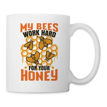 Abeille mellifère Apiculture Nid d’abeilles - Mug blanc - blanc - Droite