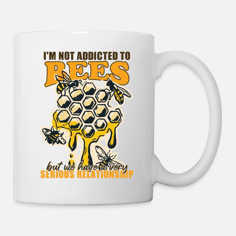 Je ne suis pas accro aux abeilles - Mug blanc - blanc