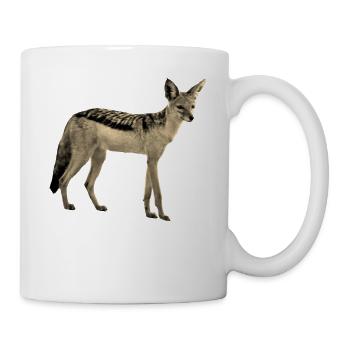 Chacal Vintage sépia - Chien sauvage en Afrique - Mug blanc - blanc - Droite