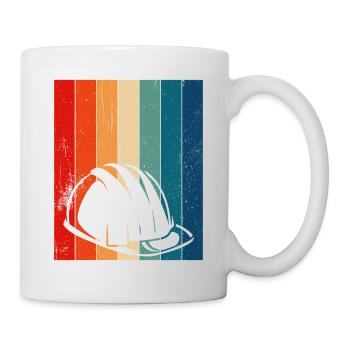 Retro Hard Hat Construction Worker - Mug - white - Right