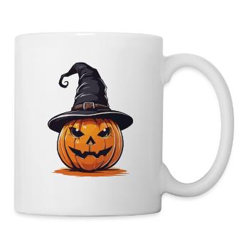 Citrouille sorcière drôle design d’Halloween - Mug blanc - blanc - Droite