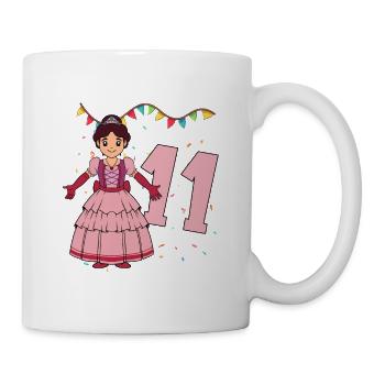 Avec princesse - Anniversaire de fille 11 ans - Mug blanc - blanc - Droite