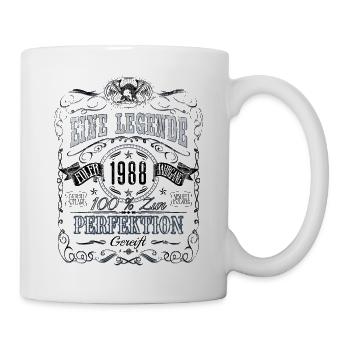 Jahrgang 1988 Eine Legende Vintage 1988 Geburtstag - Tasse - Weiß - Rechts