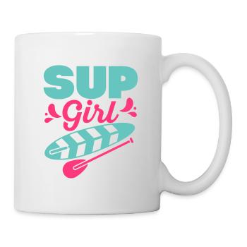 SUP Girl Stand Up Paddling Board - Mug - white - Right