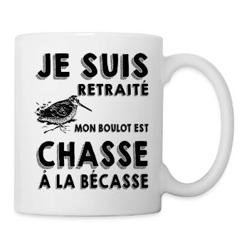 Retraité Bécasse Et Chasseur - Mug blanc - blanc - Droite