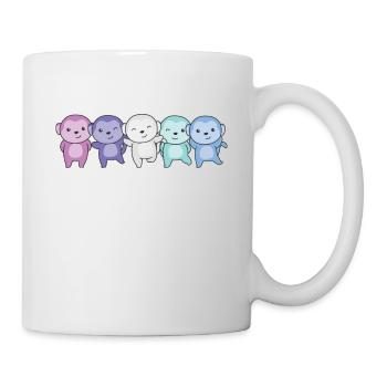 Spectrasdrapeau sexuel Fierté LGBTQ Singe mignon - Mug blanc - blanc - Droite