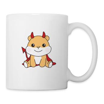 Hamster Happy Halloween Devil Costume - Mug - white - Right