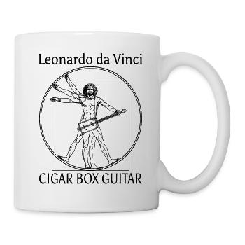 CIGAR BOX GUITARE - CBG - Leonardo da Vinci - Mug blanc - blanc - Droite