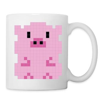 A pixelated piglet - Mug - white - Right