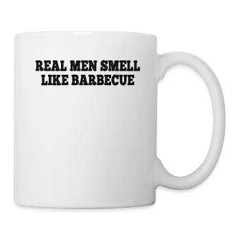 Grillades au barbecue - Real Men sent le barbecue - Mug blanc - blanc - Droite
