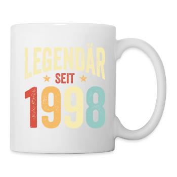 Legendär Seit 1998 Lustiger Geburtstags Spruch 199 - Tasse - Weiß - Rechts