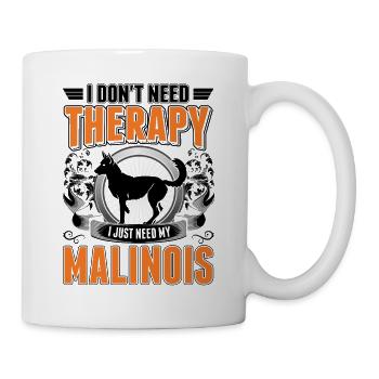 Malinois Therapy Belgian Shepherd Dog - Mug - white - Right