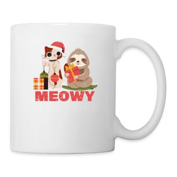 Miaou paresseux Chat Paresseux Noël - Mug blanc - blanc - Droite