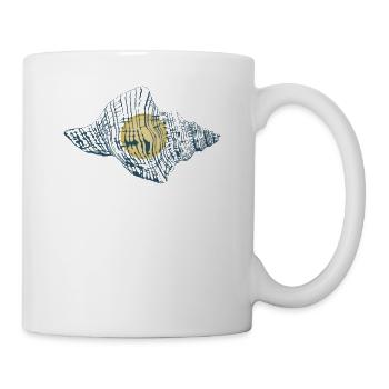 Shell Shelling Bag Bivalvia Hunter Seashell - Mug blanc - blanc - Droite