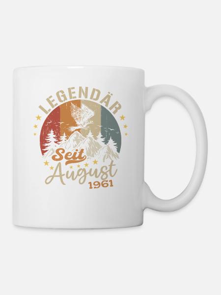 Legendär seit August 1961 Geburtstag Geschenk - Tasse - Weiß