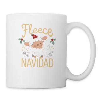 Toison Feliz Navidad Lama Mouton de Noël - Mug blanc - blanc - Droite