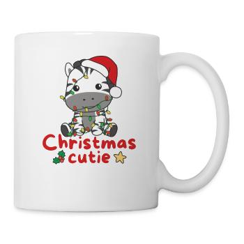 Zebra Weihnachten Zebras Christmas Cutie - Tasse - Weiß - Rechts
