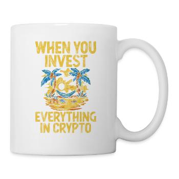 Lorsque vous investissez tout dans Crypto 3 - Mug blanc - blanc - Droite