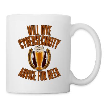 Will Give Cybersecurity Advice For Beer 2 - Mug - white - Right