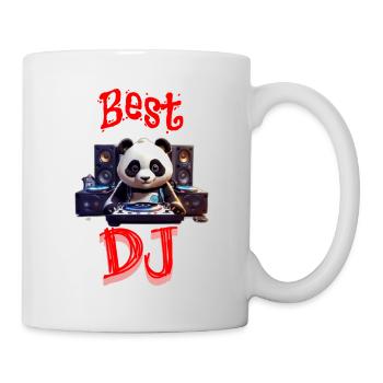 Panda bester DJ - Tasse - Weiß - Rechts