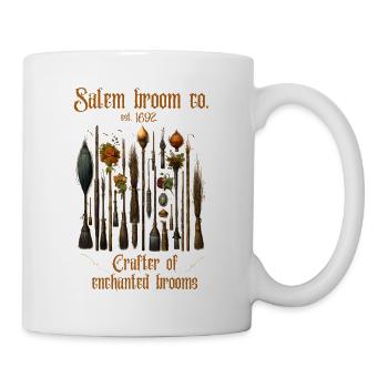 Salem Sorcières Balai Factory Halloween Chemises Femmes - Mug blanc - blanc - Droite