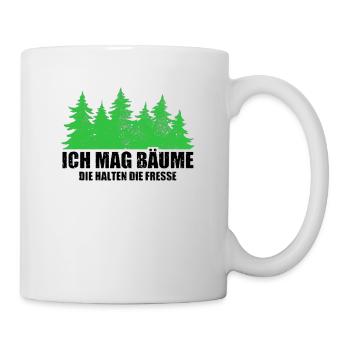 Ich Mag Bäume Die Halten Die Fresse - Waldliebe - Tasse - Weiß - Rechts
